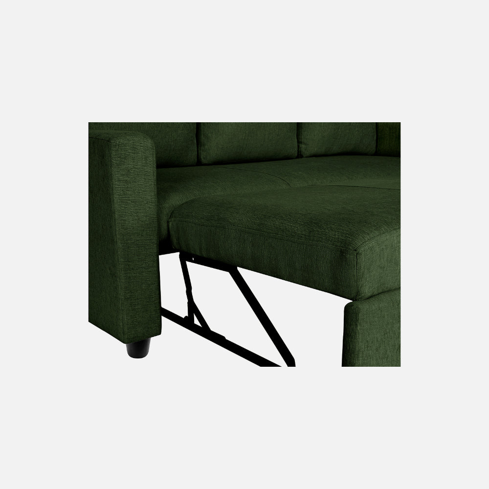 Ease Fabric Sofa cum Bed | 3 seater | Sap Green |  Duroflex Furniture