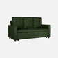 Ease Fabric Sofa cum Bed | 3 seater | Sap Green |  Duroflex Furniture