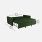 Ease Sap Green Fabric Sofa cum Bed