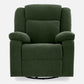 Avalon - Rocking & Rotating Single Seater Fabric Recliner In Green Colour