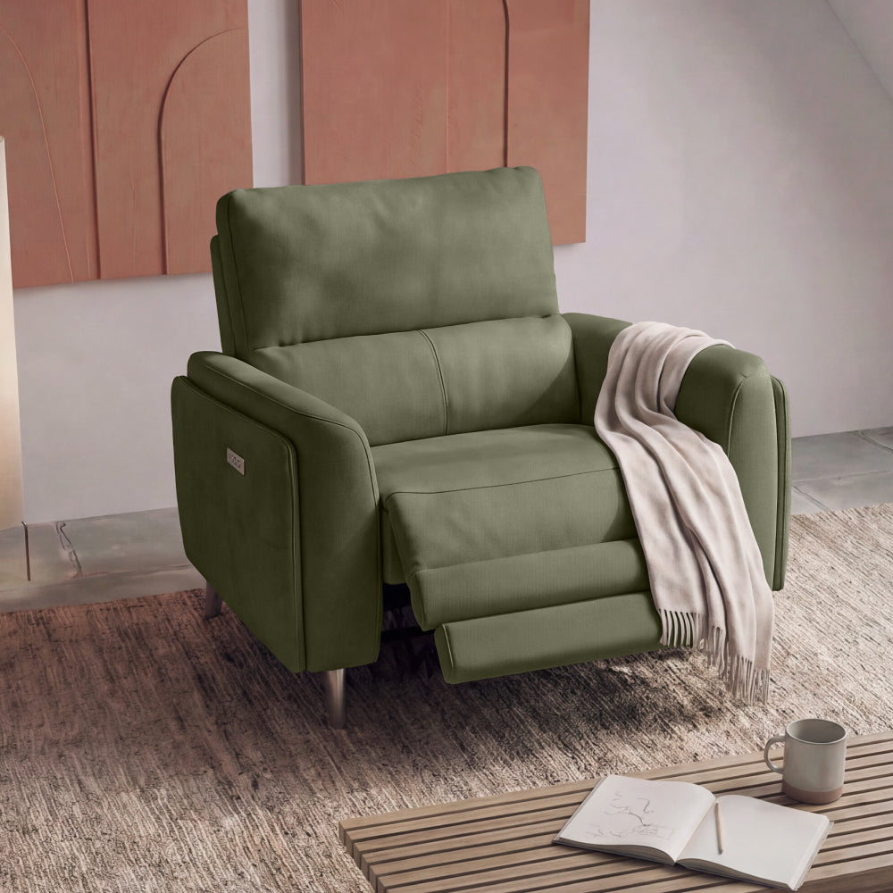 Rhapsody mov.E Green Leatherette 1 Seater Sofa