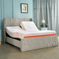 Wave Twin Adjustable Bed with Tranquil Beige ( Sea Shell )Upholstered Bed, Mattress, and 2 Fitted Bedsheets