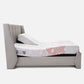 Wave Twin Adjustable Bed with Tranquil Grey (Lime Shell ) Upholstered Bed, Mattress, and 2 Fitted Bedsheets