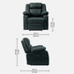 Avalon Motorized Electric Powered  Suede Recliner |  1 seater | Midnight Blue |  Duroflex Furniture