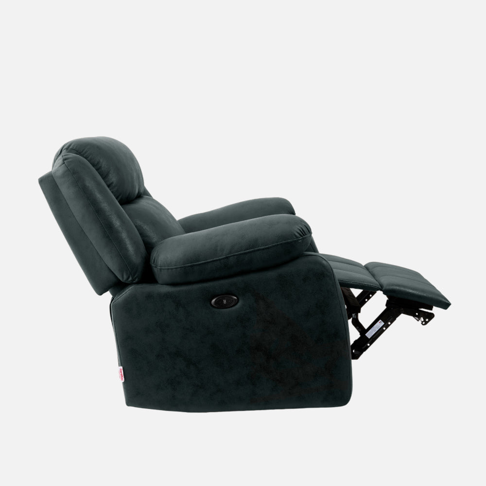 Avalon Motorized Electric Powered  Suede Recliner |  1 seater | Midnight Blue |  Duroflex Furniture