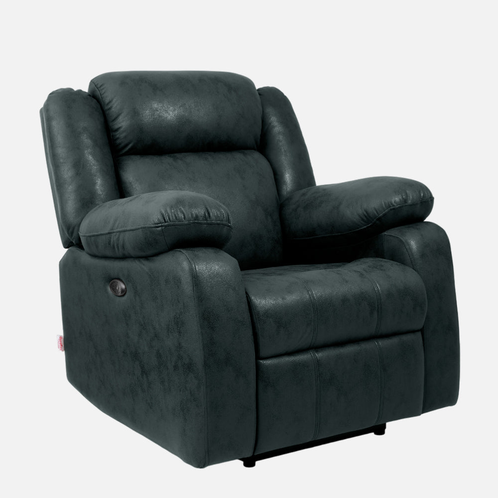 Avalon Motorized Electric Powered  Suede Recliner |  1 seater | Midnight Blue |  Duroflex Furniture