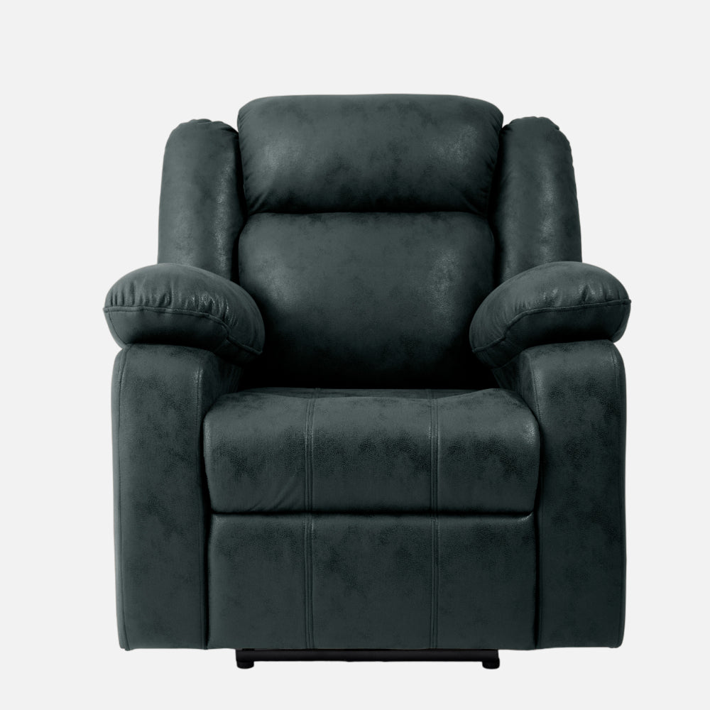 Avalon Motorized Electric Powered Midnight Blue Suede Recliner