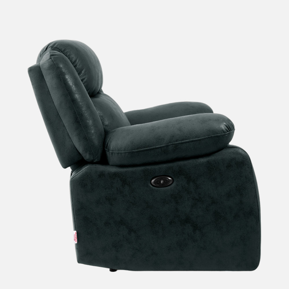 Avalon Motorized Electric Powered Midnight Blue Suede Recliner