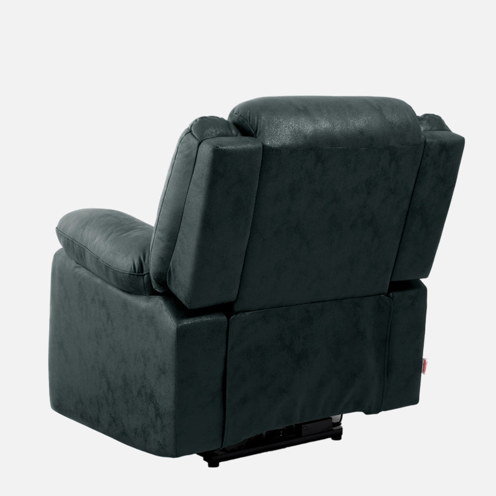 Avalon Motorized Electric Powered Midnight Blue Suede Recliner