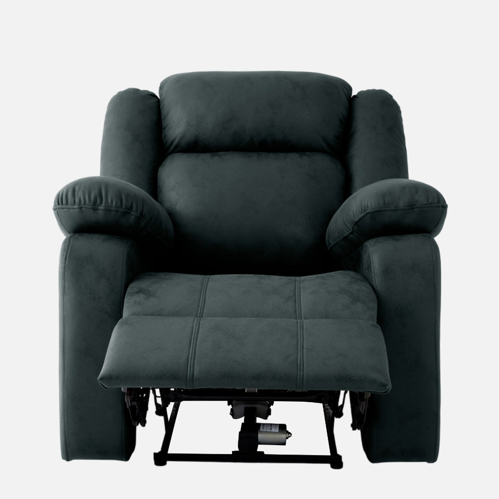 Avalon Motorized Electric Powered  Suede Recliner |  1 seater | Midnight Blue |  Duroflex Furniture