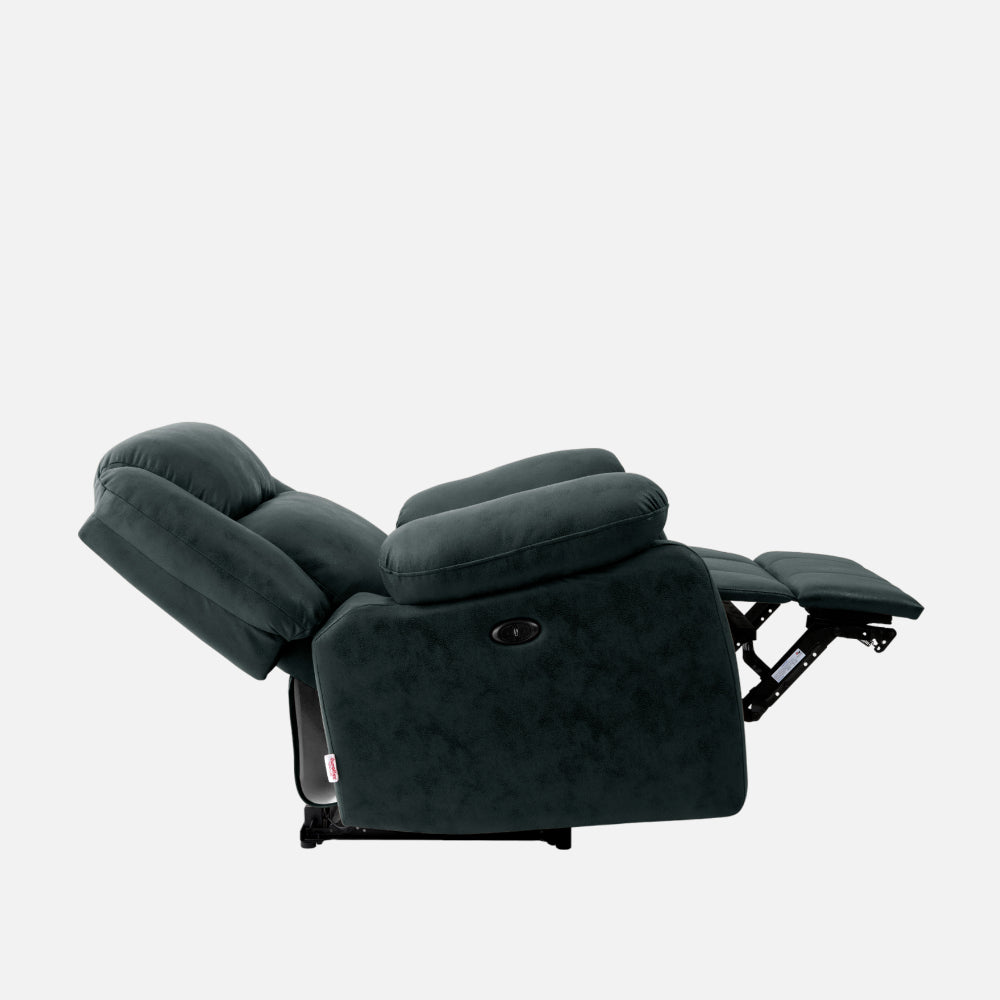 Avalon Motorized Electric Powered  Suede Recliner |  1 seater | Midnight Blue |  Duroflex Furniture