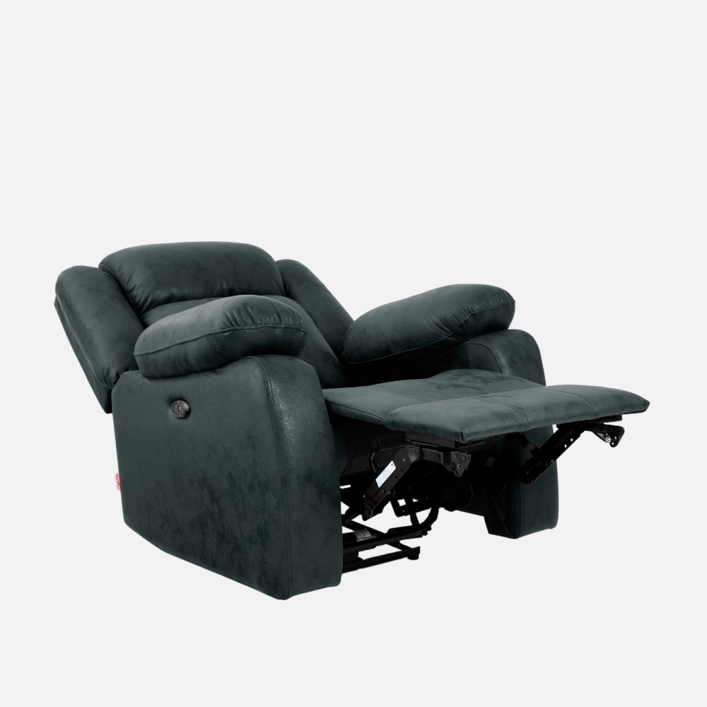 Avalon Motorized Electric Powered  Suede Recliner |  1 seater | Midnight Blue |  Duroflex Furniture