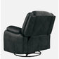Avalon Rocking & Revolving Midnight Blue Single Seater Suede Fabric Recliner