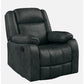 Avalon Rocking & Rotating Midnight Blue Single Seater Suede Fabric Recliner