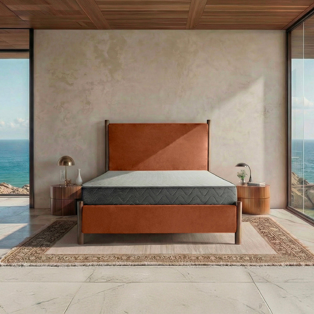 Orra Upholstered Bed - Baked Clay Rust