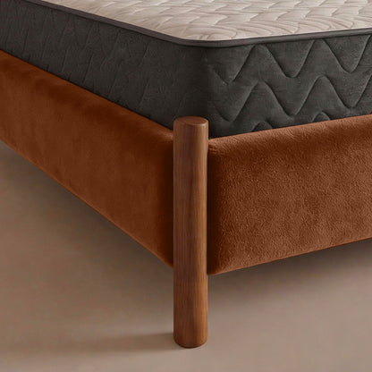 Orra Upholstered Bed - Baked Clay Rust