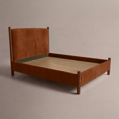 Orra Upholstered Bed - Baked Clay Rust