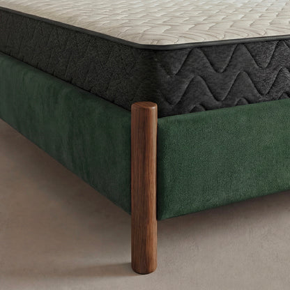 Orra Upholstered Bed - Smoked Pine Green