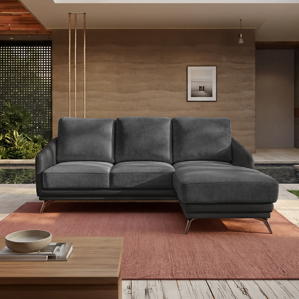 cove-brushed-nickel-grey-leatherette-rock-ridge-grey-fabric-2-seater-sofa-lounger