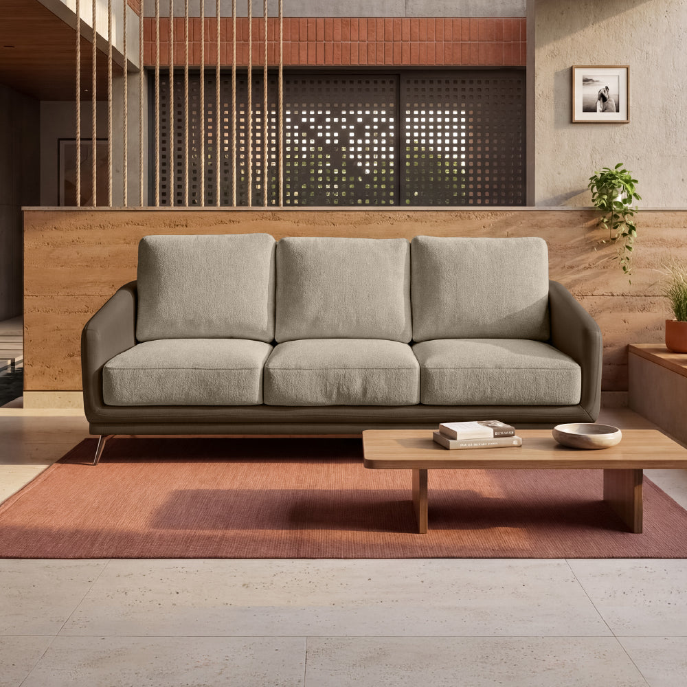 cove-simply-taupe-leatherette-oatmeal-off-white-fabric-3-seater-sofa