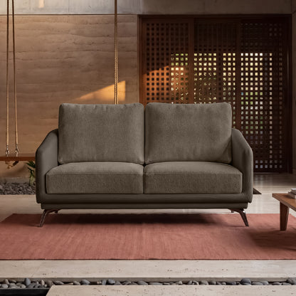 cove-simply-taupe-leatherette-feather-brown-fabric-2-seater-sofa