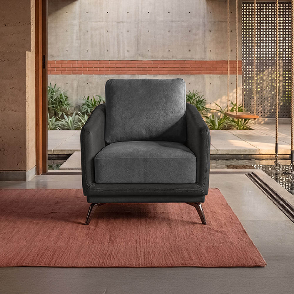 cove-brushed-nickel-grey-leatherette-rock-ridge-grey-fabric-1-seater-sofa