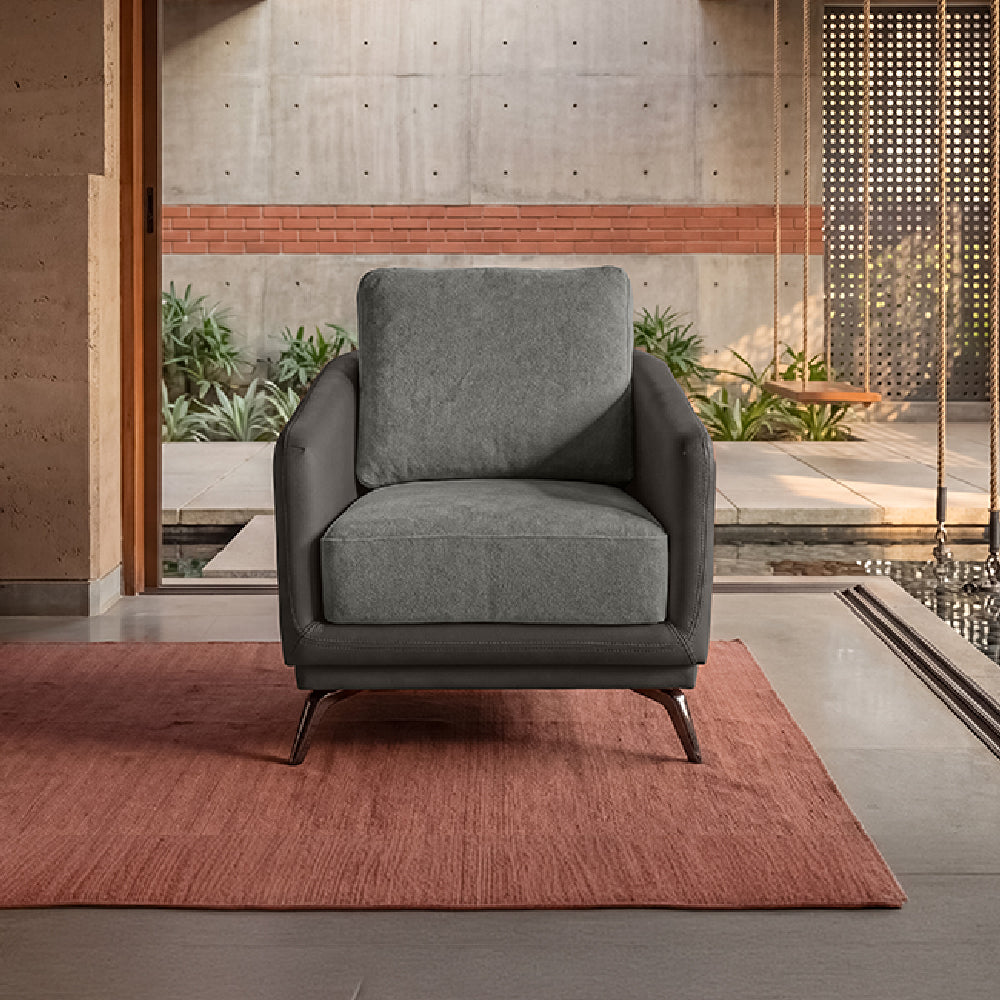 cove-brushed-nickel-grey-leatherette-rock-ridge-grey-fabric-1-seater-sofa