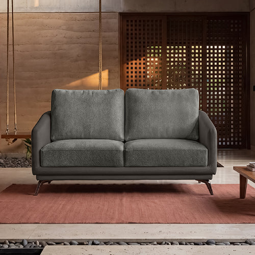 cove-brushed-nickel-grey-leatherette-rock-ridge-grey-fabric-2-seater-sofa