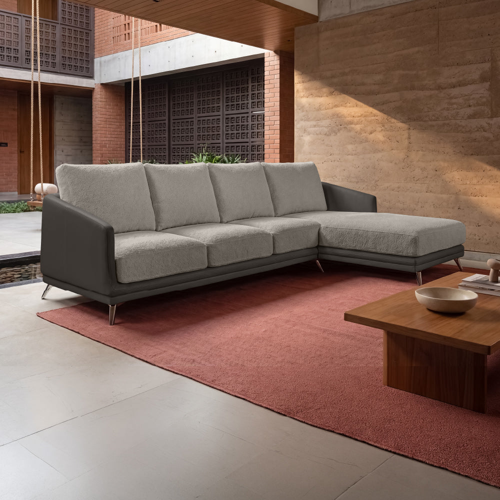 cove-brushed-nickel-grey-leatherette-pumice-stone-grey-fabric-3-seater-sofa-lounger