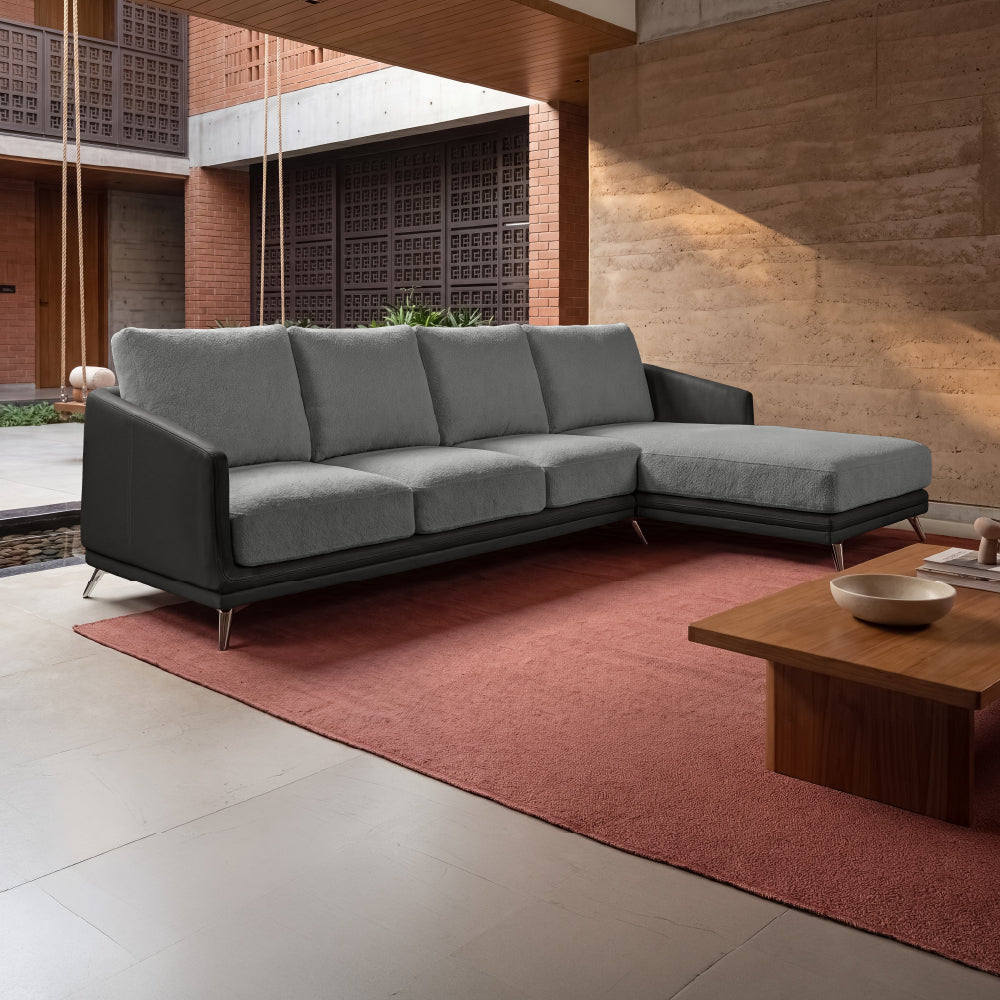 cove-brushed-nickel-grey-leatherette-pumice-stone-grey-fabric-3-seater-sofa-lounger