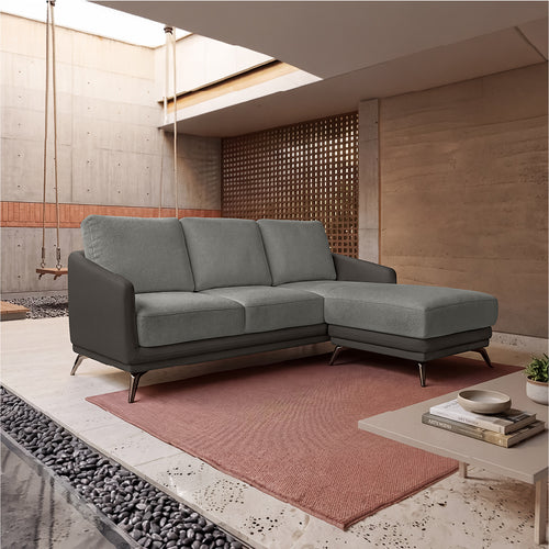 cove-brushed-nickel-grey-leatherette-rock-ridge-grey-fabric-2-seater-sofa-lounger