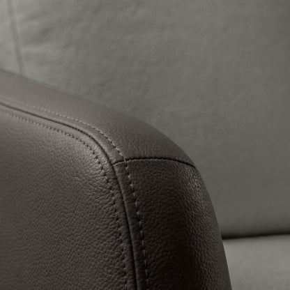 cove-brushed-nickel-grey-leatherette-rock-ridge-grey-fabric-2-seater-sofa-lounger
