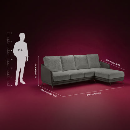 cove-brushed-nickel-grey-leatherette-rock-ridge-grey-fabric-3-seater-sofa-lounger