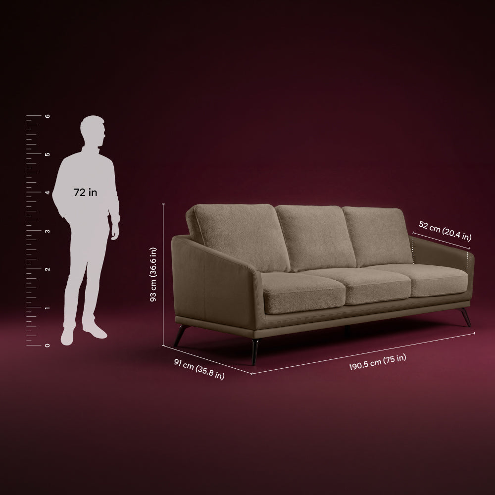 cove-simply-taupe-leatherette-feather-brown-fabric-3-seater-sofa
