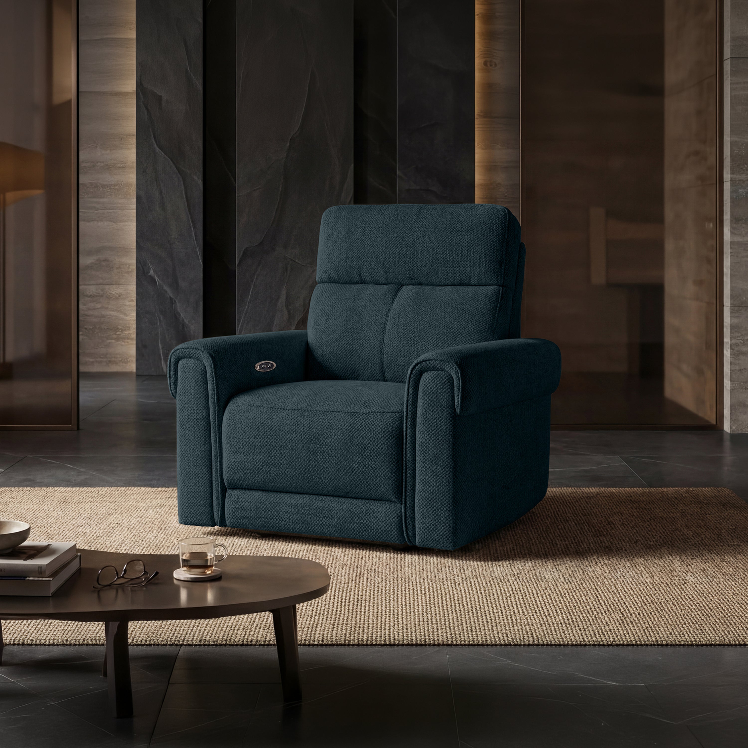 Opus mov.E Blue Fabric 1 Seater Sofa
