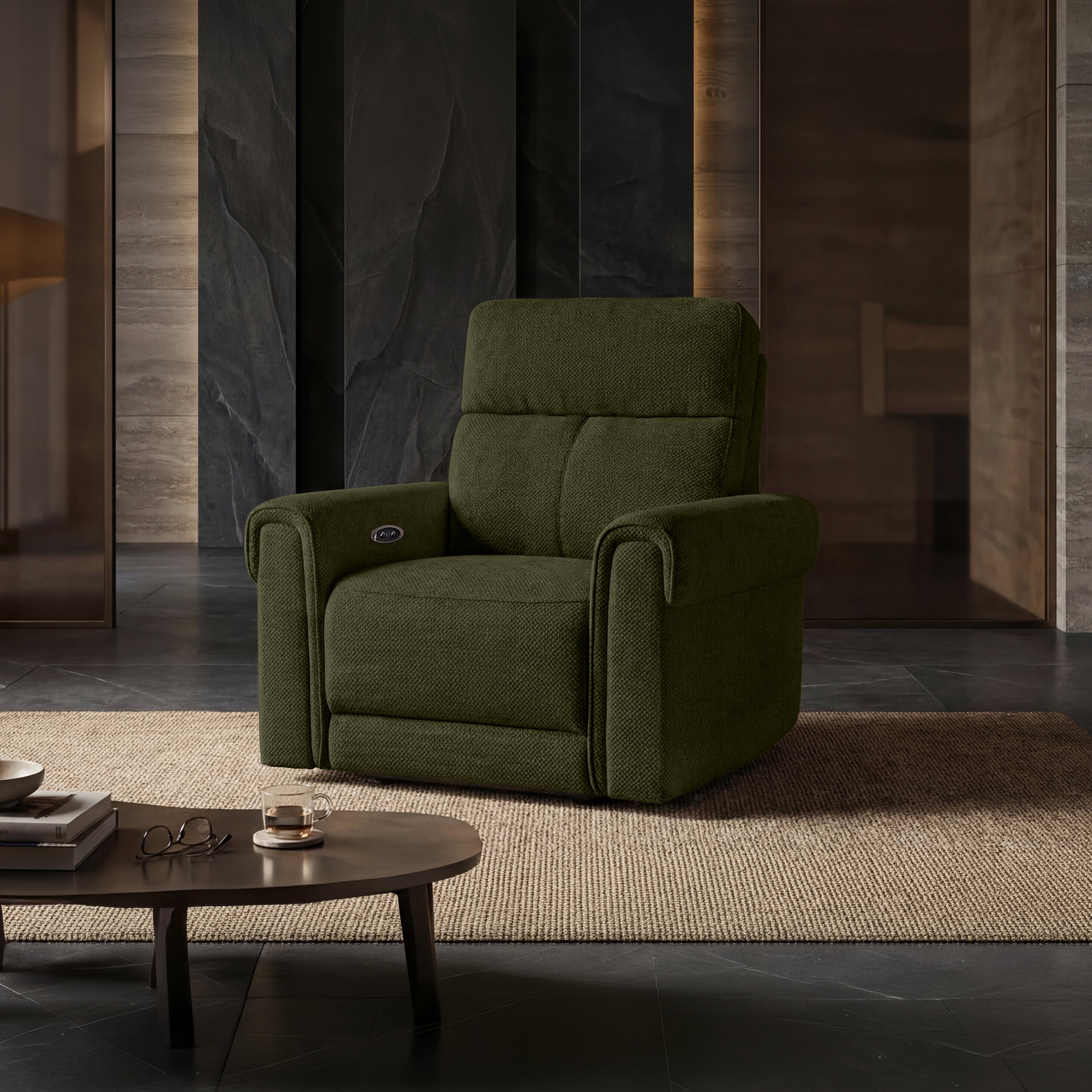 Opus mov.E Green Fabric 1 Seater Sofa