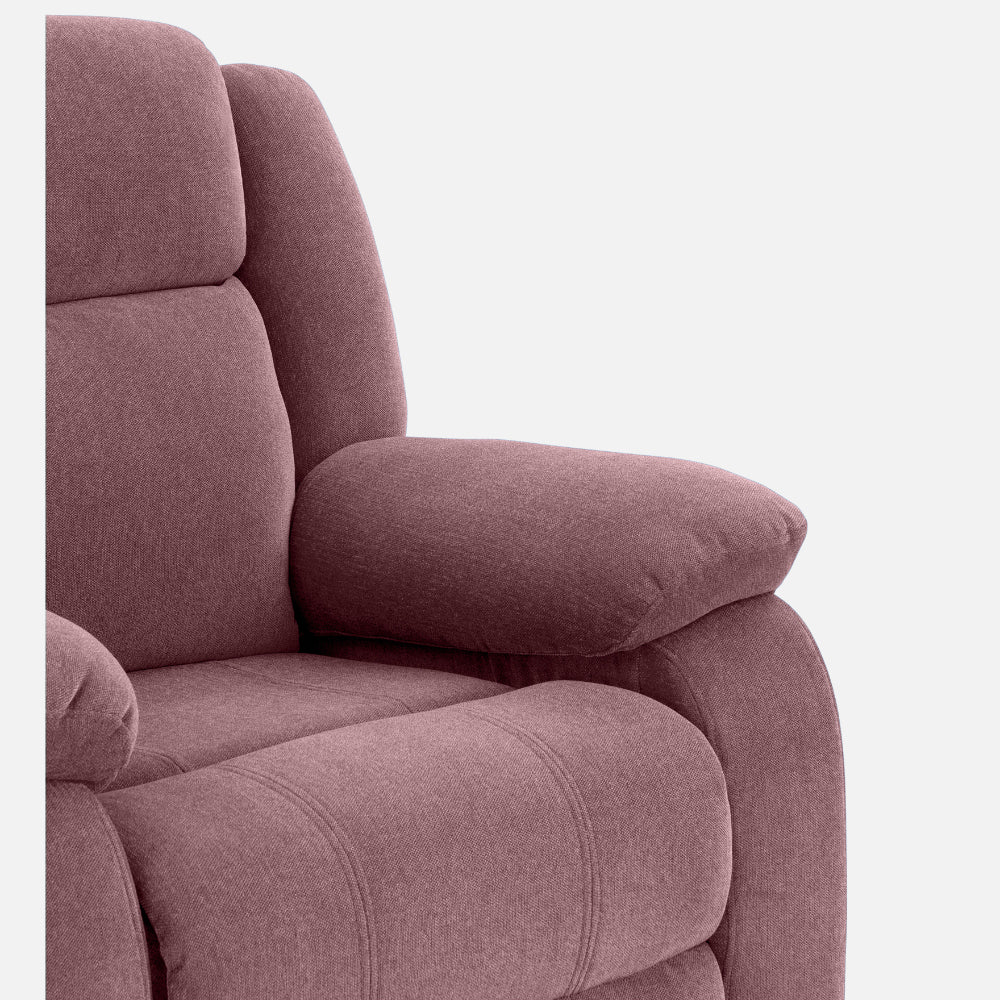 Avalon - Rocking & Rotating Fabric Recliner | 1 seater | Pink |  Duroflex Furniture