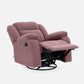 Avalon - Rocking & Rotating Single Seater Fabric Recliner In Pink Colour