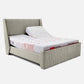 Wave Twin Adjustable Bed with Tranquil Beige ( Sea Shell )Upholstered Bed, Mattress, and 2 Fitted Bedsheets