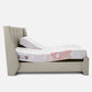 Wave Twin Adjustable Bed with Tranquil Beige ( Sea Shell )Upholstered Bed, Mattress, and 2 Fitted Bedsheets