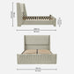 Wave Twin Adjustable Bed with Tranquil Beige ( Sea Shell )Upholstered Bed, Mattress, and 2 Fitted Bedsheets