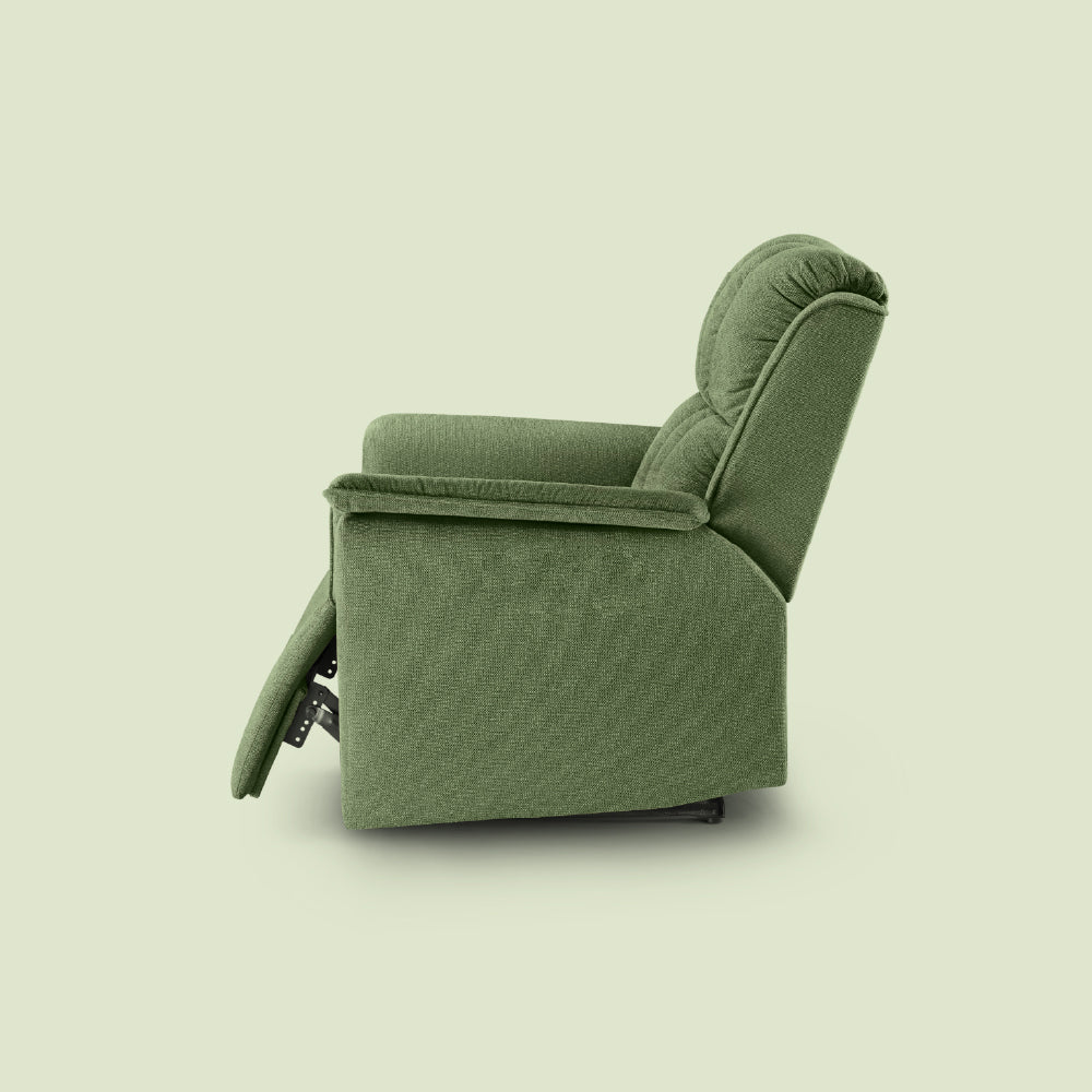 Avalon Elite mov.E Hunter Green Fabric 1 Seater Sofa