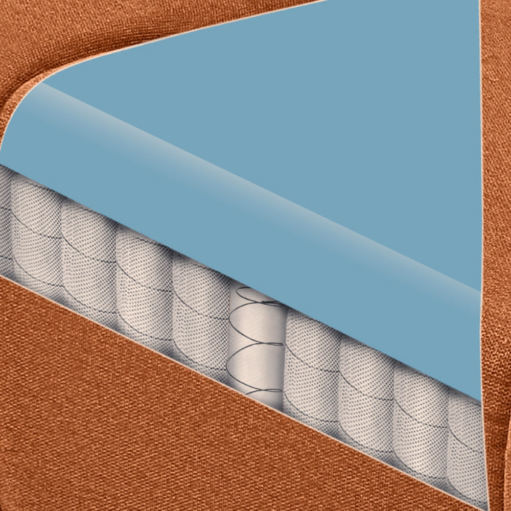 Avalon Elite mov.E Hawaiian Sunset Orange Fabric 1 Seater Sofa