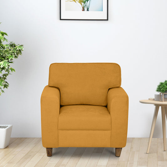 Utopia Yellow Fabric Sofa