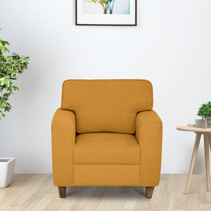 Utopia Fabric Sofa | 1 seater | Yellow |  Duroflex Furniture