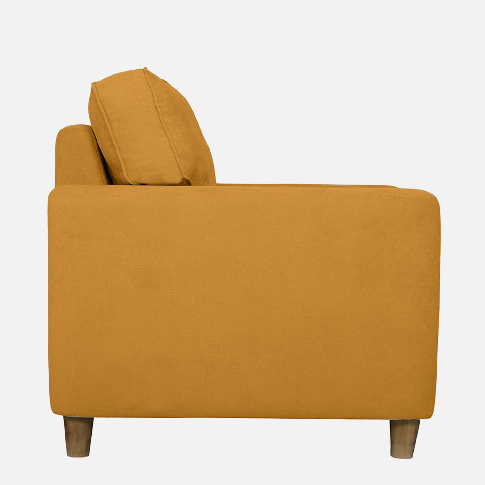 Utopia Yellow Fabric 1 seater sofa
