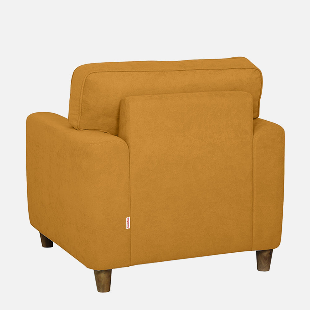 Utopia Yellow Fabric 1 seater sofa