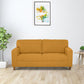 Utopia Yellow Fabric 3 Seater Sofa