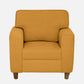 Utopia Fabric Sofa | 1 seater | Yellow |  Duroflex Furniture