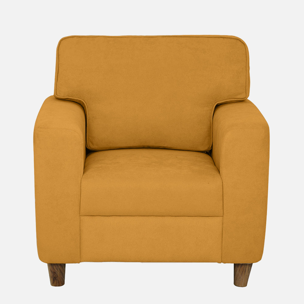 Utopia Fabric Sofa | 1 seater | Yellow |  Duroflex Furniture